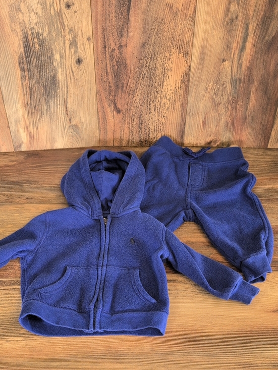 Ralph Lauren Other - Ralph Lauren Graphic Fleece Hook U Sweatpants & Hoodie Set Blue 9M